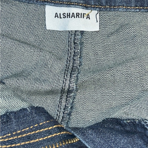 ALSHARIFA Long Wide-Leg Blue Denim Pants | Wide-legged Trousers for Women - Picture 2 of 6